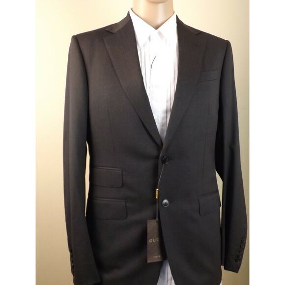 Gucci Other - NWT GUCCI DARK GRAY WOOL STRETCH TWO BUTTON SUIT EUR 46 R / US 36 #221536